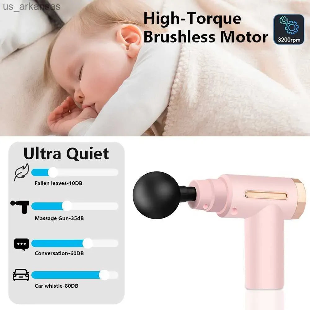 4 In 1 Massage Gun for Pain Relief | Deep Tissue Percussion Massager With 4 Attachments
