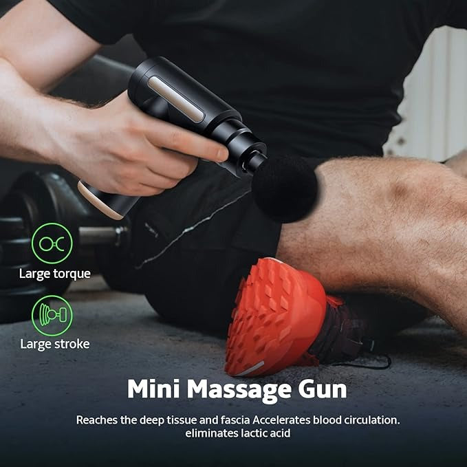 4 In 1 Massage Gun for Pain Relief | Deep Tissue Percussion Massager With 4 Attachments